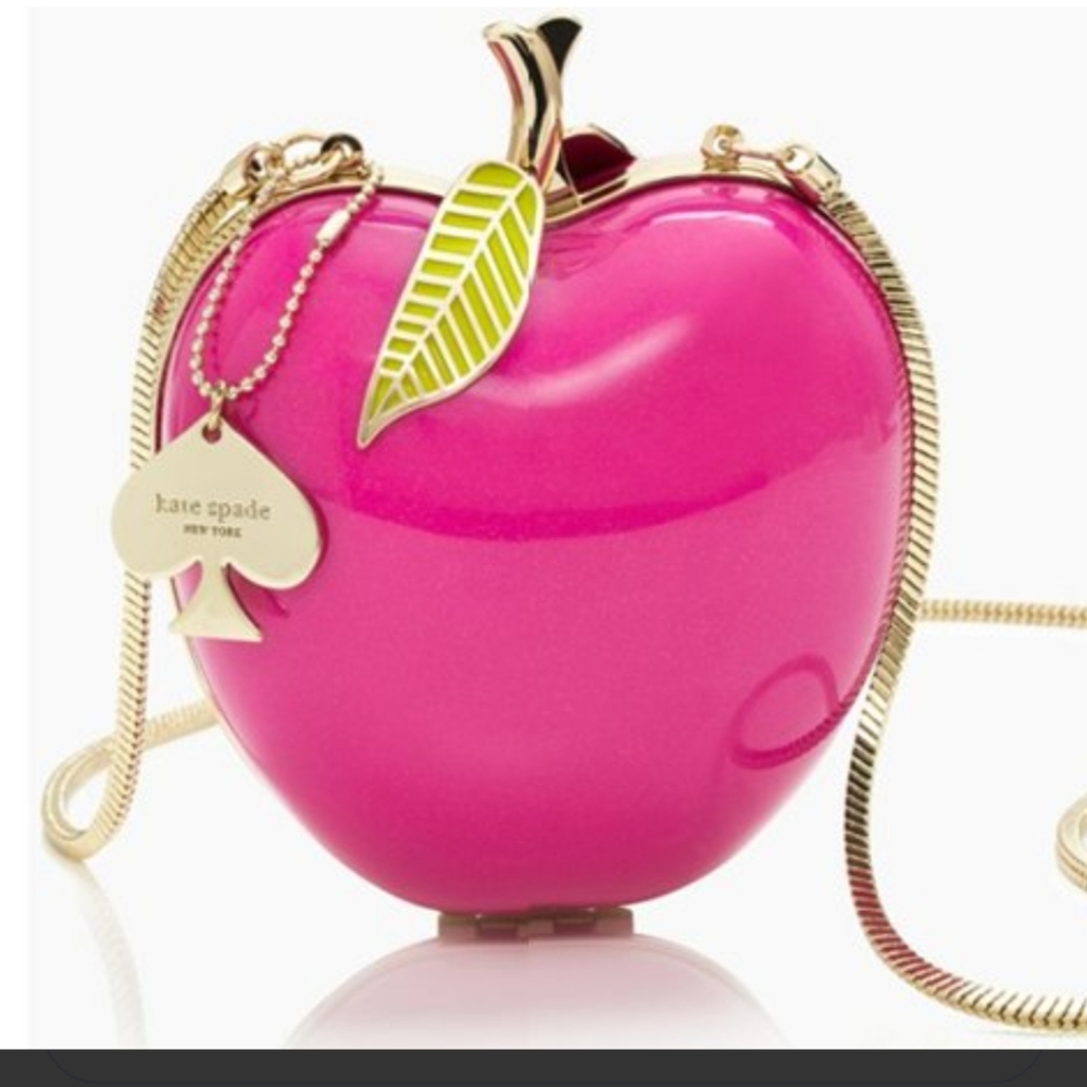 KATE SPADE Kate Spade Far From The Tree Resin Apple Clutch/ Bag in Pink